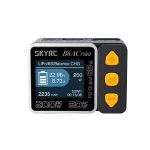 Интеллектуальное зарядное устройство Skyrc B6Acneo: 200 Вт постоянного тока и 60 Вт переменного тока для литиевых аккумуляторов RC-моделей
