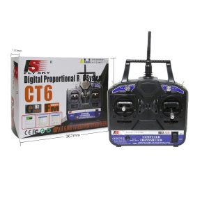 FLYSKY Fusi FS CT6B 6 Channel 2point4G RC Transmitter with R6B Receiver for Fixed Wing Drone