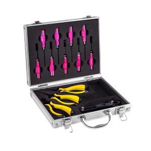 Model Aircraft RC Model Vehicle Ship Maintenance Assembly Tool 13 Piece Aluminum Box Hexagon Socket Screwdriver Set