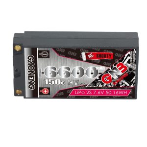 GNB High Energy 6600mAh 2S 7.6V 150C HV Hard Shell LiPo Battery for 1/10 RC Car