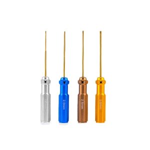 Model Car Ship Tool Color Lightweight Hexagon Screwdriver Titanium Plated Gold Four Piece Set