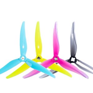 Qianfeng SL5125 5inch Propeller Blade for Racing Drone Small Pitch Variable Diameter 2 Pairs Pack Lemon Yellow