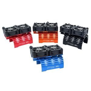 540 Motor Radiator 36mm Brushless Motor 3660 3670 3674 High Speed Dual Fan Metal Heat Dissipation RC Car Upgrade Part Blue