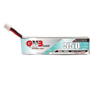 GNB High Energy 550mAh 1S 37V 90C LiPo Battery for Mini FPV Drone GNB5501S90A Custom Plug