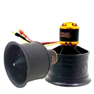 Qunxi 50MM 12 Blade Ducted Fan Motor Assembly for RC Aircraft Positive Reverse