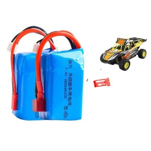 Upgraded LiPo Battery 7.4V 1800mAh JST Plug for Weili A959B A969B A979B RC Car