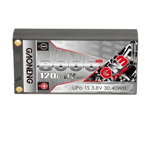 GNB High Energy 8000mAh 1S 3V 120C HV-Hartschalen-LiHV-Akku für RC-Autos
