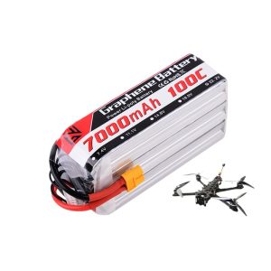 Gw Guowei 22.2V 7000Mah 100C LiPo Battery for RC Aircraft FPV Traversing Machine