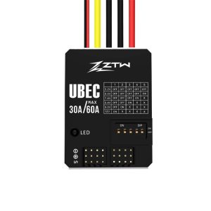 ZTW UBEC 30A High Voltage 3-18S Lithium Battery External Step Down Module Aircraft Model BEC Voltage Regulator Switch