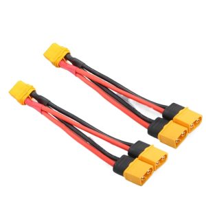 Parallel XT60H Cable 2 Male 1 Female 14AWG Standard Silicone for FPV Drone