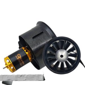 Qun Xi 64MM Ducted Fan 12 Leaf Turbofan Brushless Motor 4S 6S for RC Aircraft Model