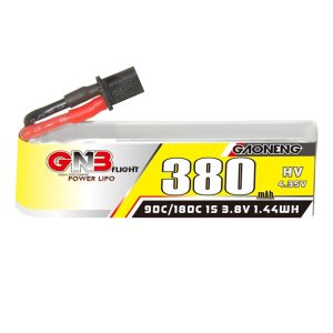GNB High Energy 380 mAh 1S 3,8 V 90°C HV A30-Stecker-LiPo-Akku für Indoor-FPV-Drohnen