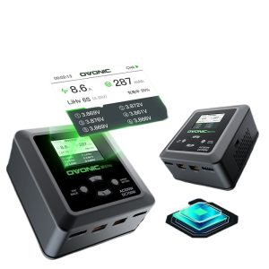 Умный двухканальный зарядный устройство Ovonic X1 Pro мощностью 700 Вт и током 16 А для FPV-дронов и самолетов с фиксированным крылом