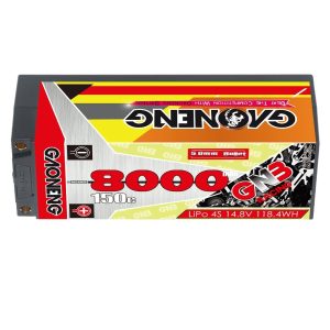 GNB High Energy 8000mAh 4S 14.8V 150C LiPo Battery for 1/8 RC Racing Car