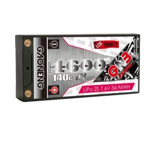 GNB 4600mAh 2S 76V 140C Hard Shell HV Lipo Battery for 1/12 Drift Racing RC Car