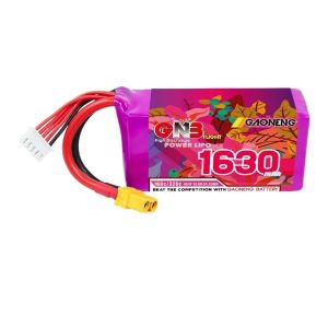 بطارية ليبو GNB عالية الطاقة سعة 1630 مللي أمبير/ساعة، 4 خلايا، 14.8 فولت، 160 درجة مئوية للدرونات السباقية بحجم 5 بوصة
