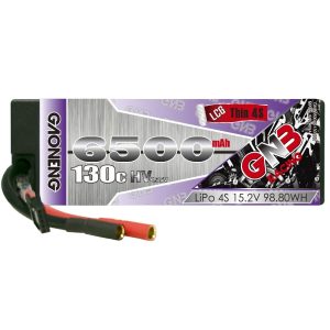 GNB High Energy 6500mAh 4S 152V 130C LCG Lithium HV Battery for 1/8 RC Car