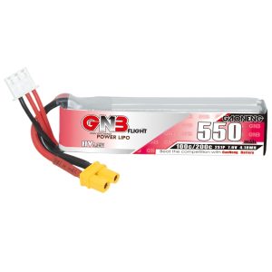 GNB High Energy 550mAh 2S 7.6V 100C HV Silver Swallow Tinyhawk FPV Lipo Battery