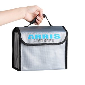 Aircraft Model Lipo Battery Fireproof Explosion Proof Safety Bag High Temperature Resistant Handbag 215x155x115mm