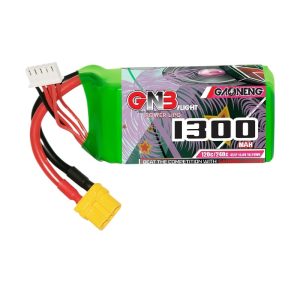 GNB High Energy 1300mAh 4S 14.8V 120C LiPo Battery for 5 inch FPV Drone Racing Quadcopter GNB13004S120S