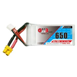 GNB High Energy 650 mAh 2S 7,4 V 80°C LiPo-Akku für RC-Gleitflieger und FPV-Drohnen