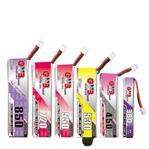 GAONENG GNB 1S 3p8V 850mAh 60C LiPo Battery PH2p0 for FPV Drones