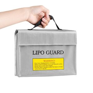 Fireproof Lipo Battery Safety Bag Explosion Proof Storage Pouch for RC Model Aircraft 240x65x180MM