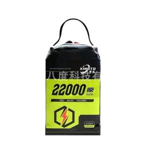 بطارية Xingtuo 12S بجهد 44.4 فولت وسعة 22000 مللي أمبير/ساعة، معدل تفريغ 25C وموصل AS150U للدرونات التدريبية من طراز E616P Aopa