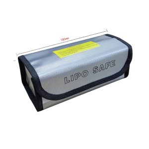 Lipo Battery Explosion Proof Safety Bag Fire Retardant Storage Pouch 185x75x60mm for RC Drone FPV