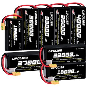 6S 12S High Energy Density Semi Solid State 5C 10C High Rate FPV Drone Battery LP30000 6S