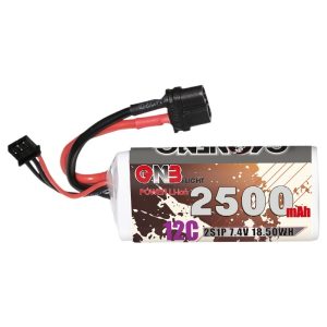 GNB 2500mAh 2S 74V 12C LiPo 18650 FPV Battery for RC Aircraft Model