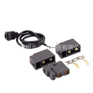 Разъем Amass XT30U с контактами для сигналов, тип XT30 2+2, женский
