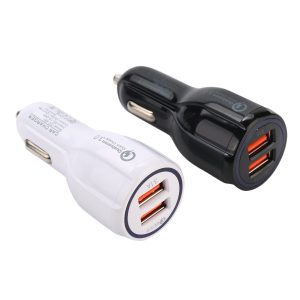 Cross Border QC30 Fast Charging Car Charger One to Two Dual USB Car Charger for Vehicle Use